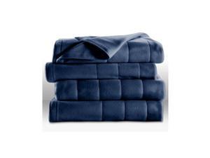 Sunbeam Heated Electric Blanket Royal Dreams Quilted Fleece Full Newport Blue Sunbeam Heated Electric Blanket Royal Dreams Quilted Fleece Full Newport Blue