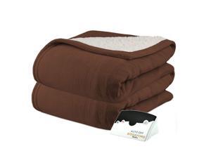 Biddeford MicroPlush Sherpa Electric Heated Blanket Twin Chocolate Biddeford MicroPlush Sherpa Electric Heated Blanket Twin Chocolate