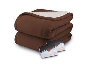 Biddeford Micro Plush Sherpa Electric Heated Blanket Queen Chocolate Biddeford Micro Plush Sherpa Electric Heated Blanket Queen Chocolate
