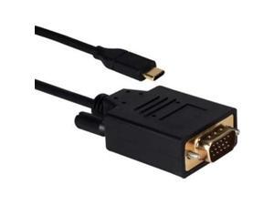 QVS USBCVGA-03 3 ft. USB-C-Thunderbolt 3 to VGA Video Converter Cable QVS USBCVGA-03 3 ft. USB-C-Thunderbolt 3 to VGA Video Converter Cable