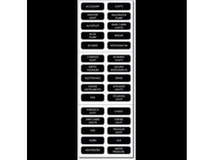 Blue Sea 8030 DC Panel Basic 30 Label Set Blue Sea 8030 DC Panel Basic 30 Label Set