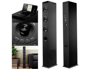 Frisby 2.1 Ch Wireless Bluetooth Tower Speaker System with Built in Dock Station, USB Charging, Aux 3.5mm, SD Slot, FM Radio & EQ Settings Frisby 2.1 Ch Wireless Bluetooth Tower Speaker System with Built in Dock Station, USB Charging, Aux 3.5mm, SD Slot, FM Radio & EQ Settings