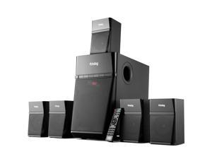 Frisby Home Theater 5.1 Surround Sound System with Subwoofer, Bluetooth Wireless Streaming from Devices & Media Reader, FM Radio, Digital Optical Output – Black Frisby Home Theater 5.1 Surround Sound System with Subwoofer, Bluetooth Wireless Streaming from Devices & Media Reader, FM Radio, Digital Optical Output – Black