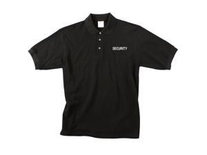 Black Security Printed Golf Shirt - Size Large Black Security Printed Golf Shirt - Size Large
