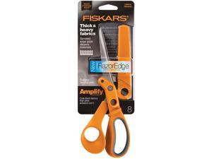 Fiskars 1708201001 Amplify Mixed Media Shears, 8" Length, Pointed, White/Orange, 1 Each Fiskars 1708201001 Amplify Mixed Media Shears, 8" Length, Pointed, White/Orange, 1 Each