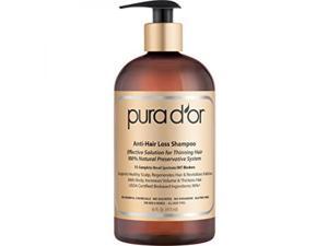 PURA D'OR Anti-Hair Loss Premium Organic Argan Oil Shampoo (Gold Label), Effective Solution for Hair Thinning & Breakage, 16 Fluid Ounce (Packaging May Vary) PURA D'OR Anti-Hair Loss Premium Organic Argan Oil Shampoo (Gold Label), Effective Solution for Hair Thinning & Breakage, 16 Fluid Ounce (Packaging May Vary)