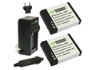 Wasabi Power Battery (2-Pack) and Charger for GoPro HD HERO2, GoPro Original HD HERO (2010 model) and GoPro AHDBT-001, AHDBT-002 Wasabi Power Battery (2-Pack) and Charger for GoPro HD HERO2, GoPro Original HD HERO (2010 model) and GoPro AHDBT-001, AHDBT-002