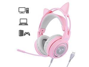 somic g951pink gaming headset: 7.1 virtual surround sound detachable cat ear headphones led, usb, lightweight selfadjusting over ear headphones for girlfriend women kids somic g951pink gaming headset: 7.1 virtual surround sound detachable cat ear headphones led, usb, lightweight selfadjusting over ear headphones for girlfriend women kids