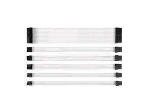 antec power supply sleeved cable/24pin atx/4+4pin eps/8pin pcie/6pin pcie psu extension cable kit 30cm length with combs, white antec power supply sleeved cable/24pin atx/4+4pin eps/8pin pcie/6pin pcie psu extension cable kit 30cm length with combs, white