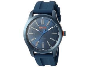 hugo boss men's 'dublin' quartz stainless steel and rubber casual watch, color:blue model: 1550046 hugo boss men's 'dublin' quartz stainless steel and rubber casual watch, color:blue model: 1550046