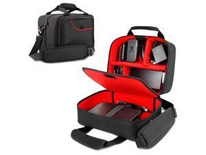 USA Gear - Nintendo Switch Carry Case with Custom Storage Compartments for Gamecube Controller, Adapter, Pro-Controller, and More - Shoulder Strap & Padded Interior - Red USA Gear - Nintendo Switch Carry Case with Custom Storage Compartments for Gamecube Controller, Adapter, Pro-Controller, and More - Shoulder Strap & Padded Interior - Red