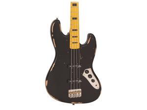 Vintage Icon V74MRBK Jazz Bass In Distressed Black Vintage Icon V74MRBK Jazz Bass In Distressed Black