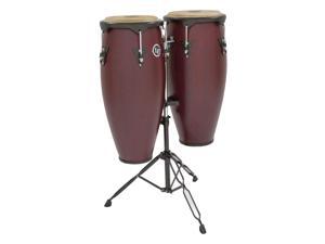 Latin Percussion City Series Conga Set with Stand In Darkwood Finish Latin Percussion City Series Conga Set with Stand In Darkwood Finish