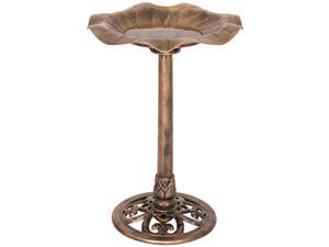 Best Choice Products Lily Leaf Pedestal Bird Bath Decoration for Patio, Garden, Backyard w/ Floral Accents - Copper Best Choice Products Lily Leaf Pedestal Bird Bath Decoration for Patio, Garden, Backyard w/ Floral Accents - Copper