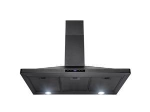 AKDY 36" Black Painted Stainless Steel Kitchen Range Hood With Touch Control Panel AKDY 36" Black Painted Stainless Steel Kitchen Range Hood With Touch Control Panel