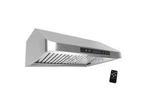 Awoco 30" Supreme Series 10" High 1mm Stainless Steel Under Cabinet 4 Speeds 1000CFM Touch Sensor Panel Range Hood w/ 2 LED Lights & Remote Control Awoco 30" Supreme Series 10" High 1mm Stainless Steel Under Cabinet 4 Speeds 1000CFM Touch Sensor Panel Range Hood w/ 2 LED Lights & Remote Control