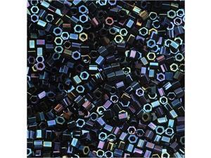 Miyuki Delica Hex Cut Seed Beads, 15/0 Size, 50 Gram Bulk Bag, Blue Iris DBSC002 Miyuki Delica Hex Cut Seed Beads, 15/0 Size, 50 Gram Bulk Bag, Blue Iris DBSC002
