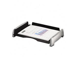 Side Load Letter Desk Tray, Plastic, Black/Silver - FEL8031701 Side Load Letter Desk Tray, Plastic, Black/Silver - FEL8031701
