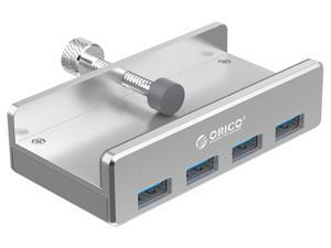 ORICO MH4PU Aluminum 4 Ports USB 3.0 Clip-type HUB For Desktop Laptop Clip Range 10-32mm With 100cm Date Cable - Silver ORICO MH4PU Aluminum 4 Ports USB 3.0 Clip-type HUB For Desktop Laptop Clip Range 10-32mm With 100cm Date Cable - Silver