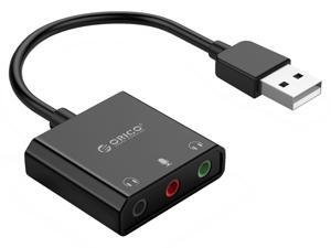 ORICO USB Sound Card External Audio Card 3.5mm USB Adapter USB to Earphone Headphone Audio Interface for Computer Sound Car ORICO USB Sound Card External Audio Card 3.5mm USB Adapter USB to Earphone Headphone Audio Interface for Computer Sound Car