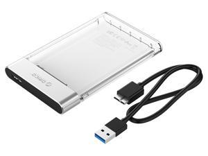 ORICO New Transparent Aluminum 4TB USB 3.0 External Hard Drive Disk Enclosure High-Speed Case for 2.5In. SATA HDD and SSD[Optimized For SSD, Support UASP SATA III (2129U3) ORICO New Transparent Aluminum 4TB USB 3.0 External Hard Drive Disk Enclosure High-Speed Case for 2.5In. SATA HDD and SSD[Optimized For SSD, Support UASP SATA III (2129U3)