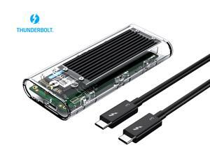 ORICO Thunderbolt 3 40Gbps M.2 NVME SSD Enclosure 2TB Transparent USB C SSD Case with 40Gbps C to C Cable For Mac Windows ORICO Thunderbolt 3 40Gbps M.2 NVME SSD Enclosure 2TB Transparent USB C SSD Case with 40Gbps C to C Cable For Mac Windows