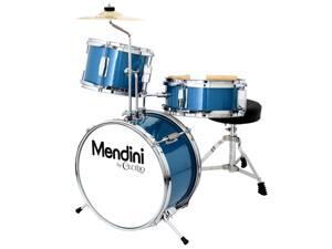 Mendini 13-inch 3-pc Kids Toy Junior Drum Set with Throne Cymbal Pedal Drumsticks, MJDS-1-BL Metallic Blue Mendini 13-inch 3-pc Kids Toy Junior Drum Set with Throne Cymbal Pedal Drumsticks, MJDS-1-BL Metallic Blue