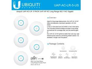 Ubiquiti Networks UAP-AC-LR-5-US 802.11ac Long Range Access Point - 5Pk (PoE Not Included) Ubiquiti Networks UAP-AC-LR-5-US 802.11ac Long Range Access Point - 5Pk (PoE Not Included)