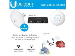 Ubiquiti Networks NanoBeam AC 2.4Ghz 13dBi 2-PACK with EdgeSwitch XP 5Port Gigabit PoE more UniFi AC Lite Access Point Dual Radio 867Mbps Ubiquiti Networks NanoBeam AC 2.4Ghz 13dBi 2-PACK with EdgeSwitch XP 5Port Gigabit PoE more UniFi AC Lite Access Point Dual Radio 867Mbps