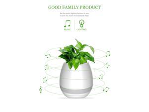 Music Flower Pot,B4M Smart Touch Plant Piano Music Playing Flowerpot USB Rechargeable Wireless Bluetooth Speaker Musical Box Planter Decor with Multicolor Night Lights for Office Home (without Plant) Music Flower Pot,B4M Smart Touch Plant Piano Music Playing Flowerpot USB Rechargeable Wireless Bluetooth Speaker Musical Box Planter Decor with Multicolor Night Lights for Office Home (without Plant)