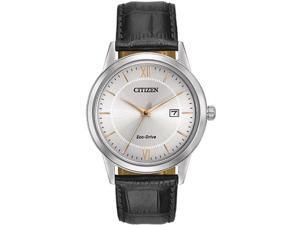 Men's Citizen Eco-Drive Black Leather Strap Dress Watch AW1236-03A Men's Citizen Eco-Drive Black Leather Strap Dress Watch AW1236-03A