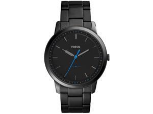 Men's Fossil Minimalist 44mm All Black Steel Watch FS5308 Men's Fossil Minimalist 44mm All Black Steel Watch FS5308