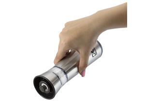 Kalorik Easygrind Electric Gravity Salt and Pepper Grinder Set Stainless Steel Kalorik Easygrind Electric Gravity Salt and Pepper Grinder Set Stainless Steel