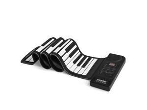 Portable Roll Up Piano - Digital Electronic Keyboard with 61 Keys Soft Silicone Flexible Foldable Key Sheet Supports USB MIDI Output Portable Roll Up Piano - Digital Electronic Keyboard with 61 Keys Soft Silicone Flexible Foldable Key Sheet Supports USB MIDI Output