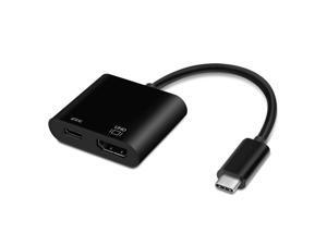 USB Type C to HDMI 4K 60Hz Adapter with USB-C Power Delivery Port Charge Passthrough - HDMI 2.0 4K@60Hz UHD Video Audio Converter Connector Hub Multiport Dongle Cable Wire Cord (Black) USB Type C to HDMI 4K 60Hz Adapter with USB-C Power Delivery Port Charge Passthrough - HDMI 2.0 4K@60Hz UHD Video Audio Converter Connector Hub Multiport Dongle Cable Wire Cord (Black)