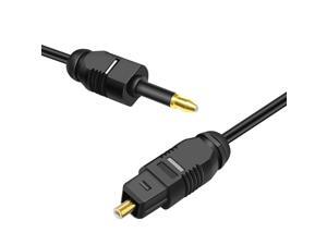 Mini Toslink to Toslink Digital Optical Audio Cable (3 Feet) - Standard Toslink to Mini Toslink Male Plug Connector Adapter Converter Jack Wire Cord Mini Toslink to Toslink Digital Optical Audio Cable (3 Feet) - Standard Toslink to Mini Toslink Male Plug Connector Adapter Converter Jack Wire Cord