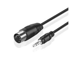 MIDI Cable Adapter 5 Pin Din Plug Male To 3.5mm (1/8in) TRS Stereo Male Jack Cable Converter for Keyboard & Audio Equipment Electronic Musical Instrument Signal Output 3.5M-5 DIN (10FT) MIDI Cable Adapter 5 Pin Din Plug Male To 3.5mm (1/8in) TRS Stereo Male Jack Cable Converter for Keyboard & Audio Equipment Electronic Musical Instrument Signal Output 3.5M-5 DIN (10FT)
