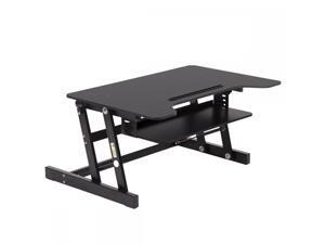Black Desktop Standing Desk Adjustable Height Sit Stand Workstation Riser L80 Black Desktop Standing Desk Adjustable Height Sit Stand Workstation Riser L80