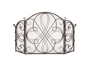 Best Choice Products 3-Panel Wrought Iron Fireplace Safety Screen Decorative Scroll Spark Guard Cover - Antique Bronze Best Choice Products 3-Panel Wrought Iron Fireplace Safety Screen Decorative Scroll Spark Guard Cover - Antique Bronze