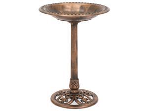 Best Choice Products Outdoor Rustic Pedestal Bird Bath Accent for Garden, Yard w/ Fleur-de-Lis Accents - Copper Best Choice Products Outdoor Rustic Pedestal Bird Bath Accent for Garden, Yard w/ Fleur-de-Lis Accents - Copper