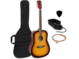 Best Choice Products 41in Full Size All-Wood Acoustic Guitar Starter Kit w/ Case, Pick, Strap, Extra Strings - Sunburst Best Choice Products 41in Full Size All-Wood Acoustic Guitar Starter Kit w/ Case, Pick, Strap, Extra Strings - Sunburst