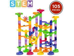 Best Choice Products 105-Piece Kids Transparent Plastic Marble Run Coaster Track for STEM, Learning, Education Best Choice Products 105-Piece Kids Transparent Plastic Marble Run Coaster Track for STEM, Learning, Education