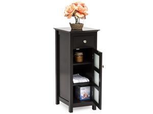 Best Choice Products Bathroom Floor Storage Organizer Cabinet w/ 3 Shelves, Tempered Glass Double Doors - Espresso Brown Best Choice Products Bathroom Floor Storage Organizer Cabinet w/ 3 Shelves, Tempered Glass Double Doors - Espresso Brown