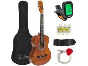 Best Choice Products 38in Beginner Acoustic Guitar Starter Kit w/ Case, Strap, Tuner, Pick, Strings - Brown Best Choice Products 38in Beginner Acoustic Guitar Starter Kit w/ Case, Strap, Tuner, Pick, Strings - Brown