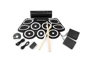 Best Choice Products Roll-Up Foldable Electronic Drum Set w/ USB MIDI, Speakers, Foot Pedals, Drumsticks - Black Best Choice Products Roll-Up Foldable Electronic Drum Set w/ USB MIDI, Speakers, Foot Pedals, Drumsticks - Black