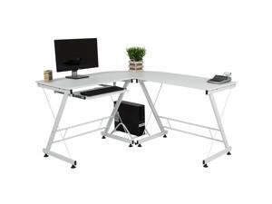 Best Choice Products Wood L-Shape Corner Computer Desk PC Laptop Table Workstation Home Office - White Best Choice Products Wood L-Shape Corner Computer Desk PC Laptop Table Workstation Home Office - White