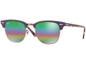 Ray-Ban Clubmaster Mineral Flash Lenses Sunglasses 51 mm Violet Frame Ray-Ban Clubmaster Mineral Flash Lenses Sunglasses 51 mm Violet Frame