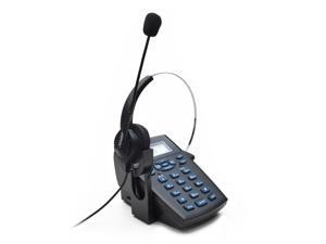AGPtek Hands-free Noise Cancelling Corded Monaural Headset Telephone with Tone Dial Key Pad, Redial Function and Phone Book, for Telephone Counseling Services, Banks, Call Center,Telecom Operators AGPtek Hands-free Noise Cancelling Corded Monaural Headset Telephone with Tone Dial Key Pad, Redial Function and Phone Book, for Telephone Counseling Services, Banks, Call Center,Telecom Operators