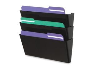 Deflect-o 93604 Recycled Docupocket Wall File - 8.50" Width x 11" Length Sheet Size - 3 Pockets - Black - 3 / Set, 1 Set Deflect-o 93604 Recycled Docupocket Wall File - 8.50" Width x 11" Length Sheet Size - 3 Pockets - Black - 3 / Set, 1 Set