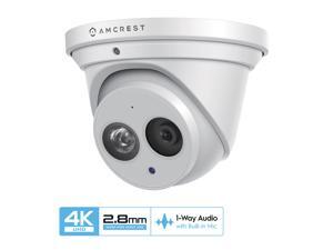 Amcrest UltraHD 4K (8MP) Outdoor Security IP Turret PoE Camera, 3840x2160, 164ft NightVision, 2.8mm Lens, IP67 Weatherproof, MicroSD Recording (128GB), White (IP8M-T2499EW) Amcrest UltraHD 4K (8MP) Outdoor Security IP Turret PoE Camera, 3840x2160, 164ft NightVision, 2.8mm Lens, IP67 Weatherproof, MicroSD Recording (128GB), White (IP8M-T2499EW)